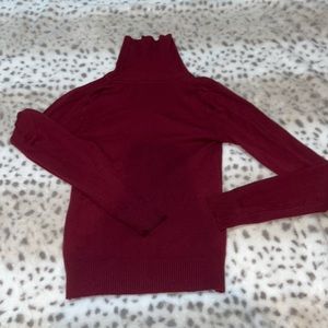 dark red “SHEIN” turtleneck